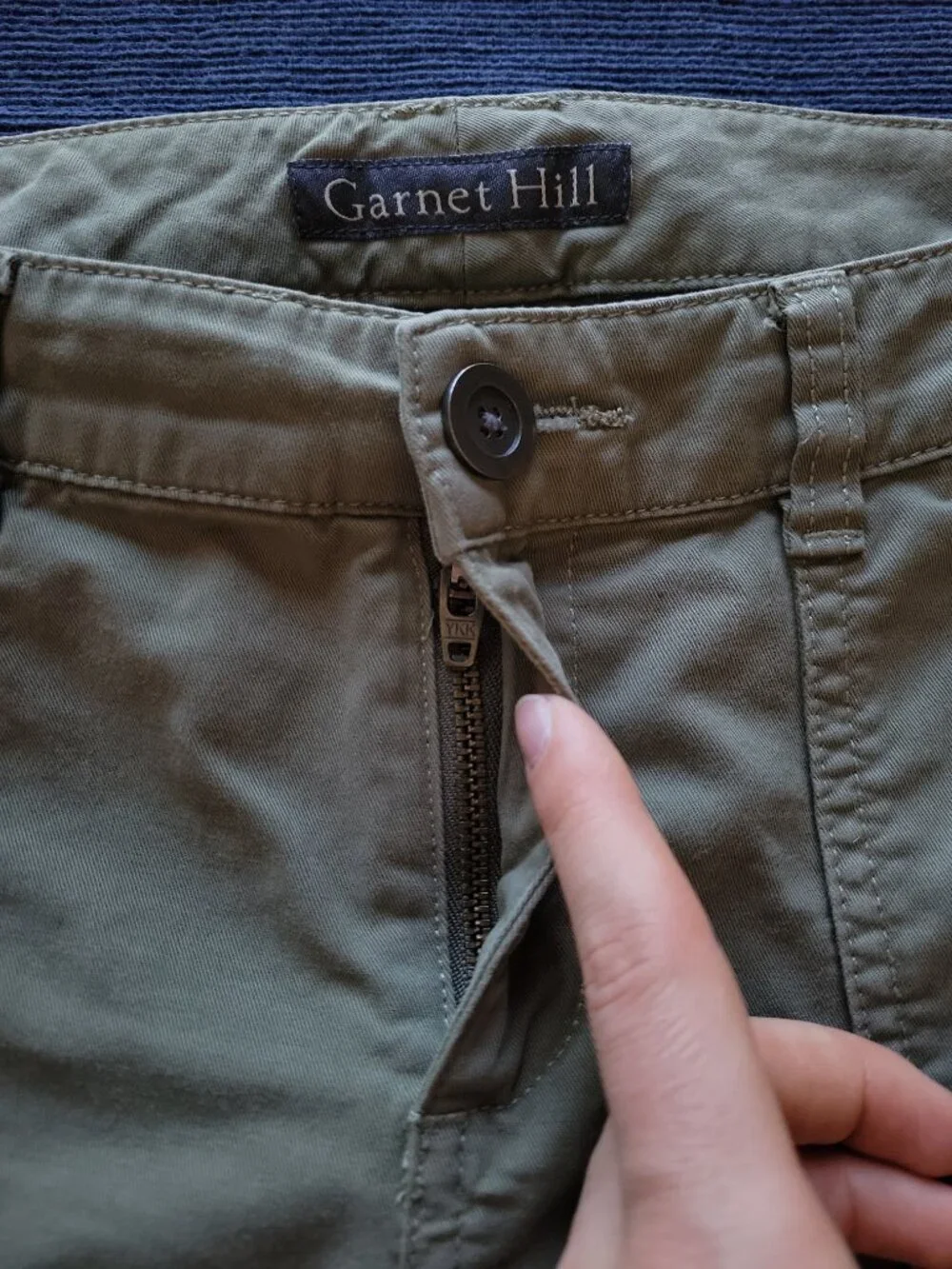 Garnet Hill Green Slim Utility Chino Pant Women's Size 4
